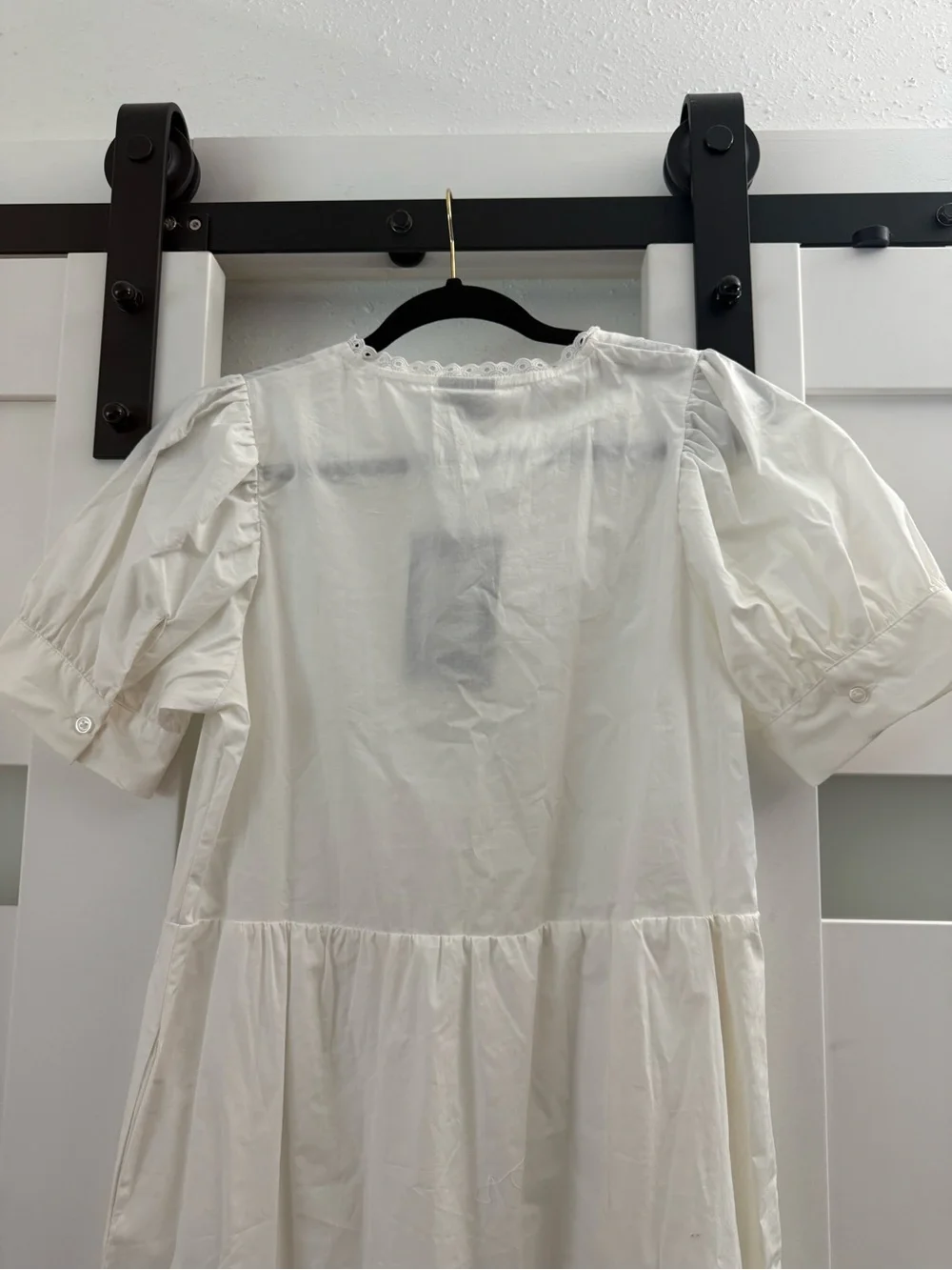 Who What Wear White Dress with Scalloped Neckline